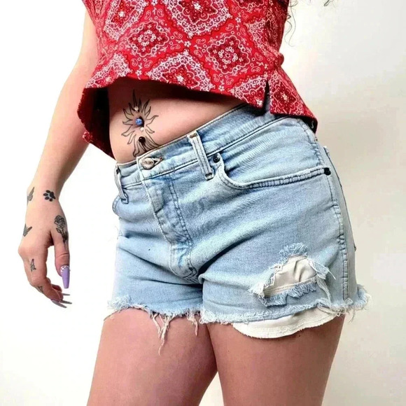 Vintage 70s Wrangler Cutoff High Waist Jean Shorts - Picture 5 of 6